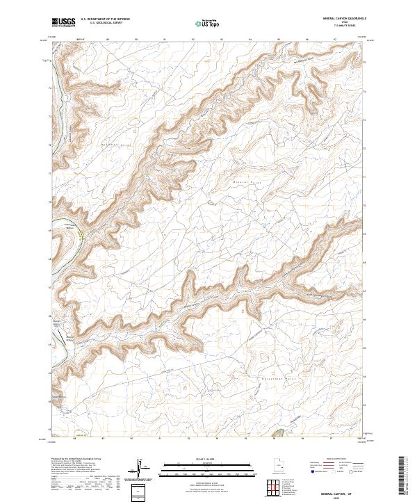 Mineral Canyon topographic map thumbnail