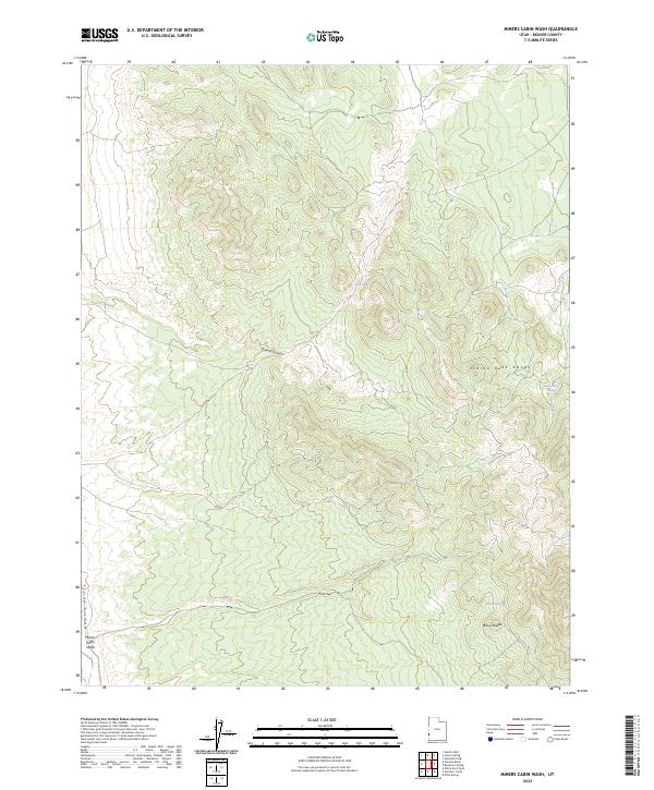 Miners Cabin Wash topographic map thumbnail