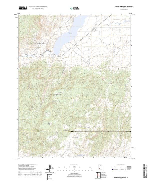 Minersville Reservoir topographic map thumbnail