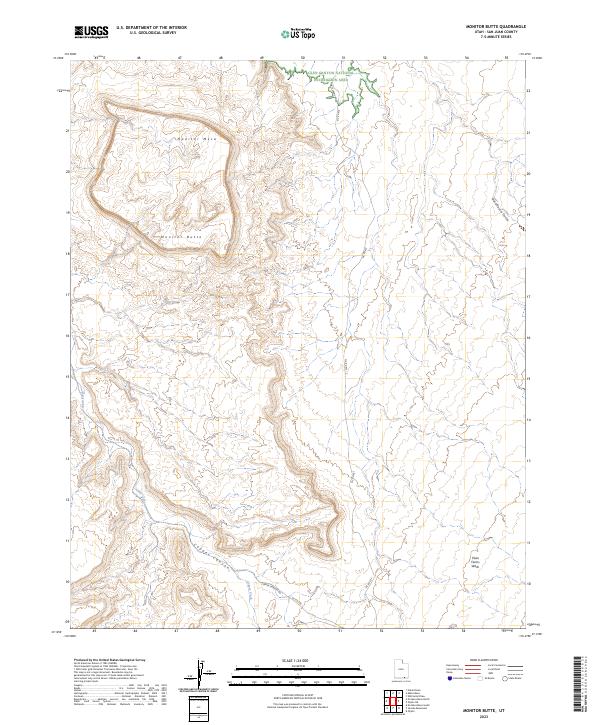 Monitor Butte topographic map thumbnail