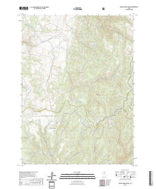 Monte Cristo Peak topographic map thumbnail