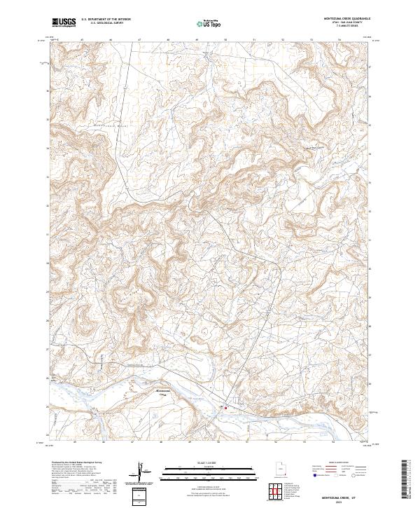 Montezuma Creek 2023 topographic map thumbnail