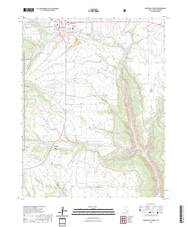 Monticello South topographic map thumbnail