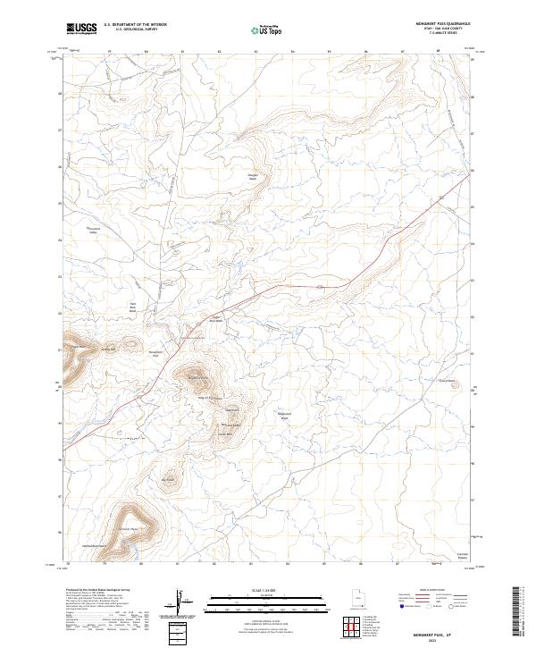 Monument Pass topographic map thumbnail