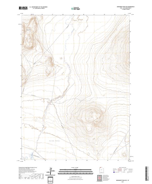 Monument Peak SW 2023 topographic map thumbnail