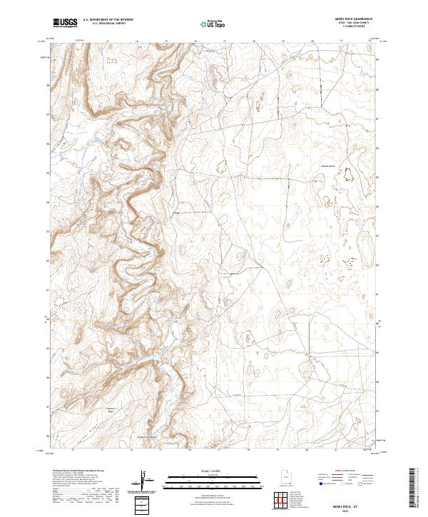 Moses Rock topographic map thumbnail
