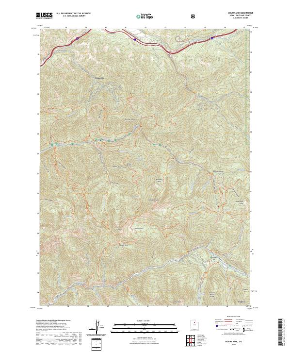 Mount Aire 2023 topographic map thumbnail