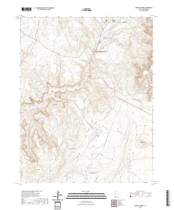 Mount Carmel topographic map thumbnail