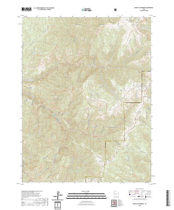 Mount Catherine 2023 topographic map thumbnail