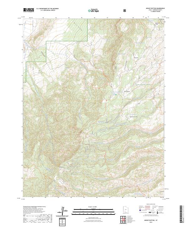 Mount Dutton topographic map thumbnail
