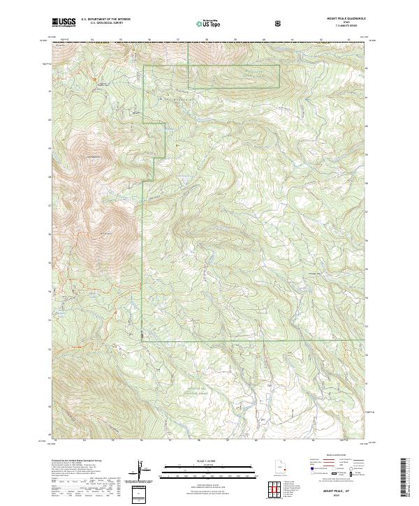 Mount Peale 2023 topographic map thumbnail