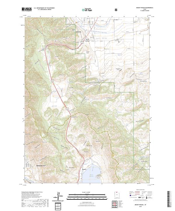 Mount Pisgah topographic map thumbnail