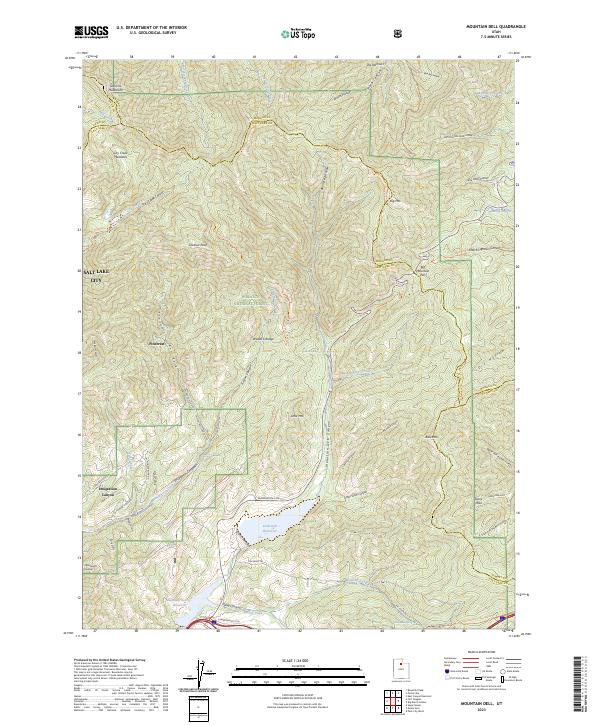 Mountain Dell topographic map thumbnail