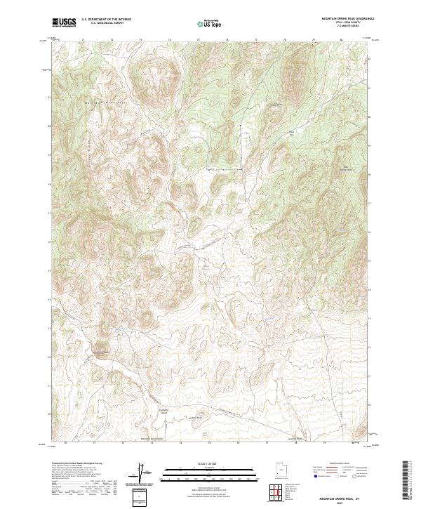 Mountain Spring Peak 2023 topographic map thumbnail