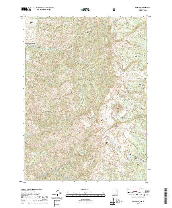 Naomi Peak 2023 topographic map thumbnail