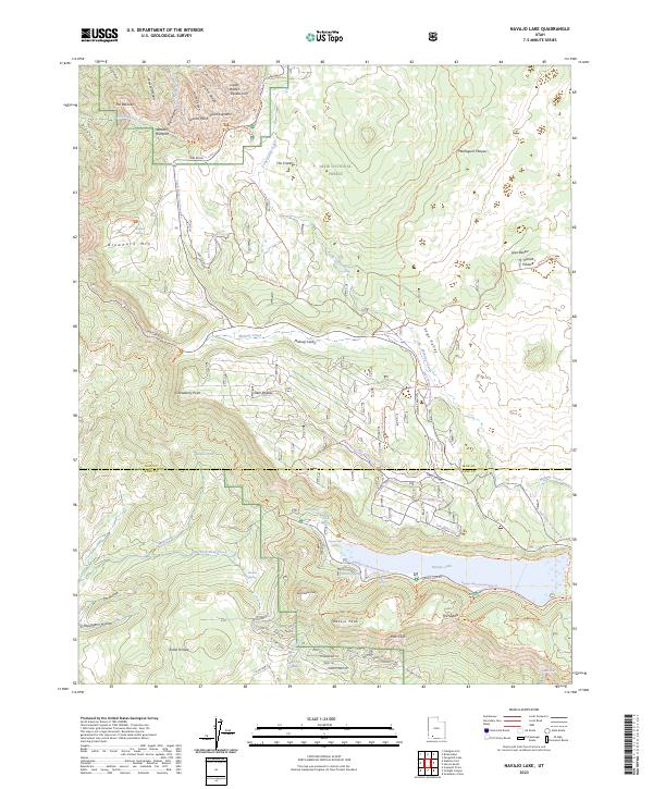 Navajo Lake topographic map thumbnail