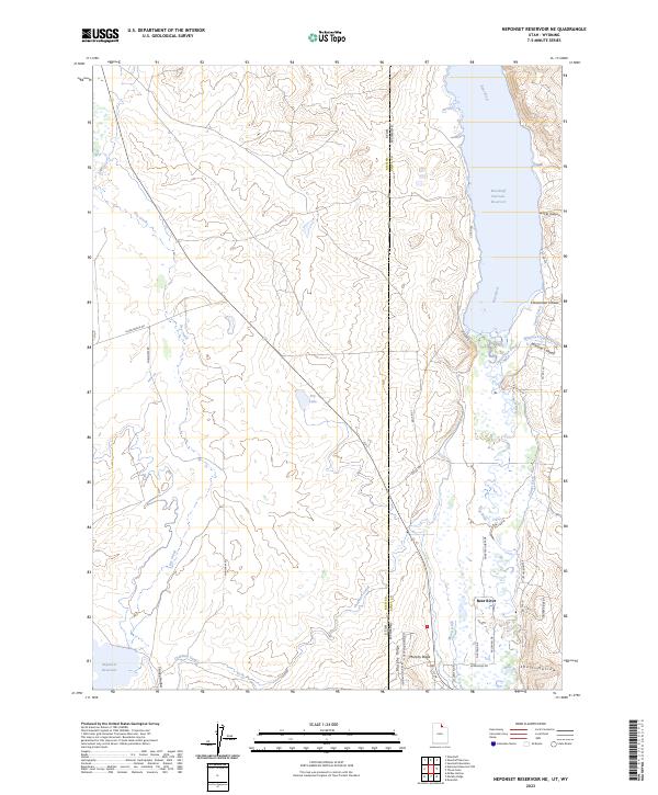 Neponset Reservoir NE topographic map thumbnail