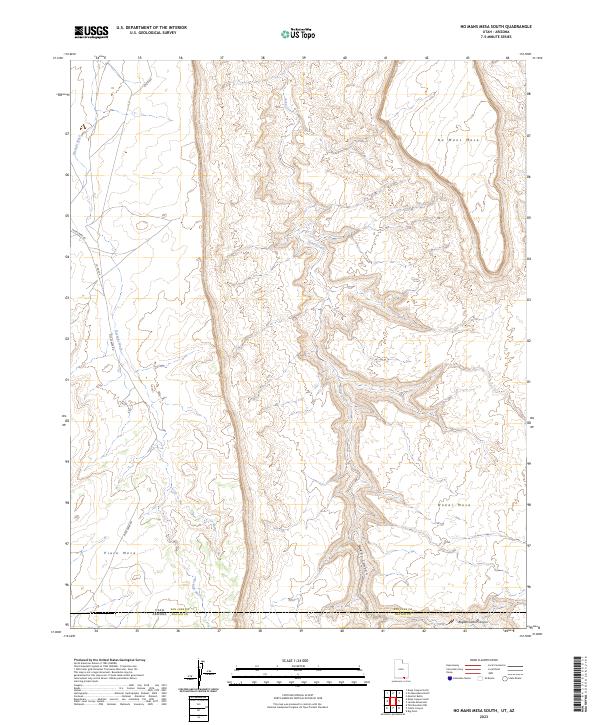 No Mans Mesa South topographic map thumbnail