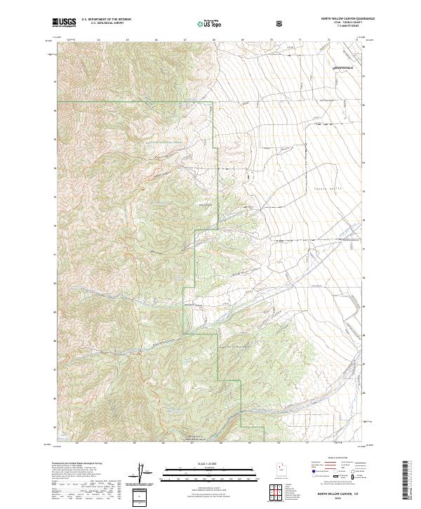 North Willow Canyon 2023 topographic map thumbnail