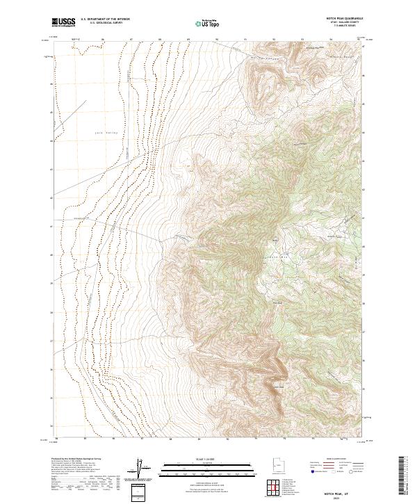 Notch Peak topographic map thumbnail