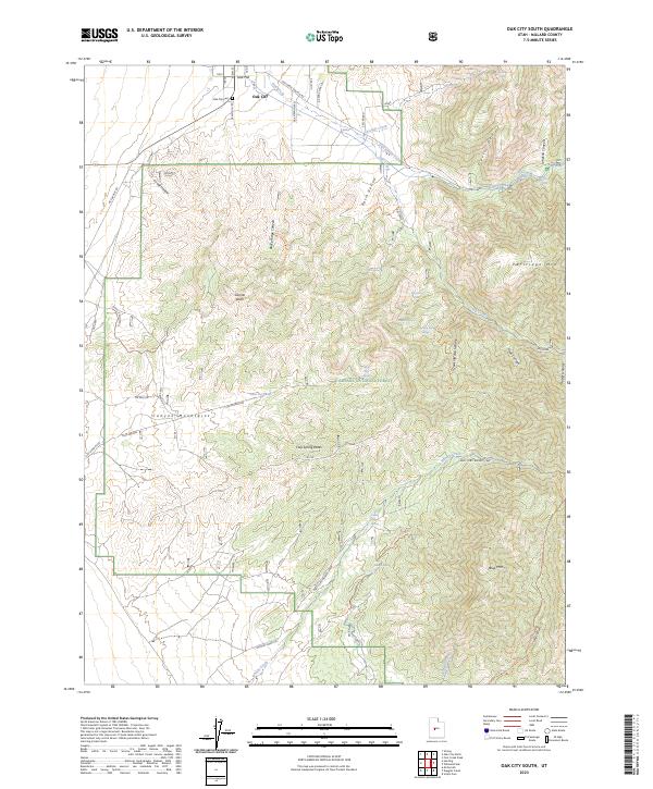 Oak City South topographic map thumbnail