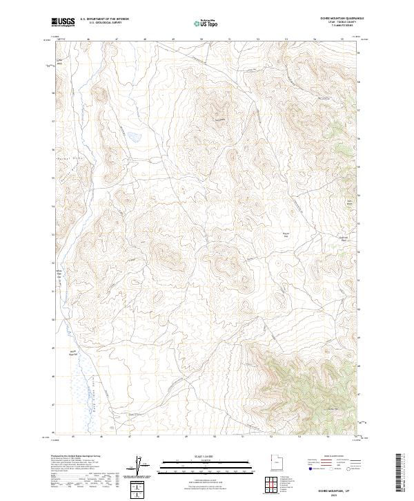 Ochre Mountain topographic map thumbnail