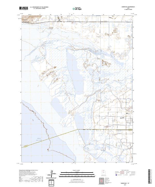 Ogden Bay topographic map thumbnail