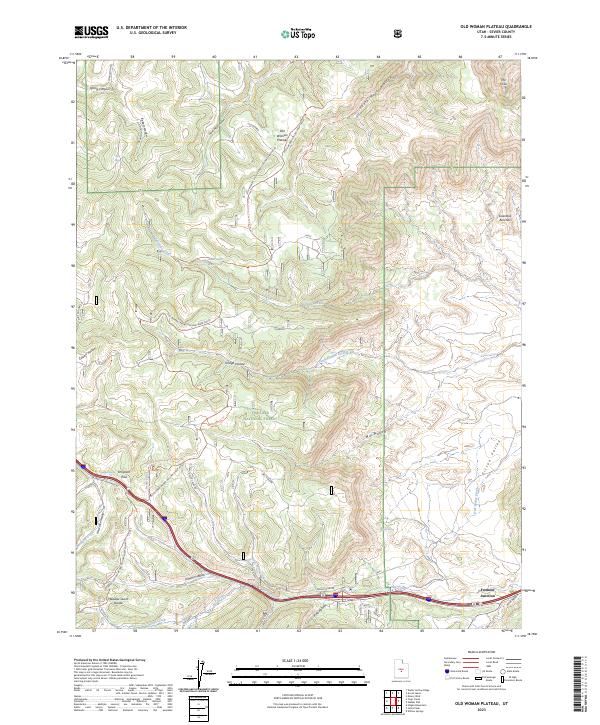 Old Woman Plateau topographic map thumbnail