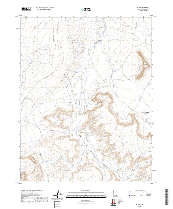 Oljato 2023 topographic map thumbnail