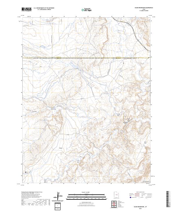 Olsen Reservoir 2023 topographic map thumbnail