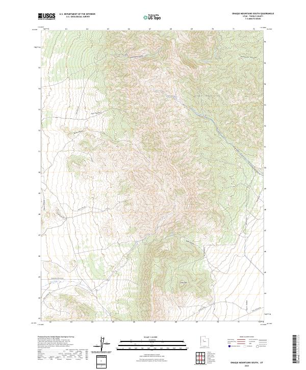 Onaqui Mountains South topographic map thumbnail