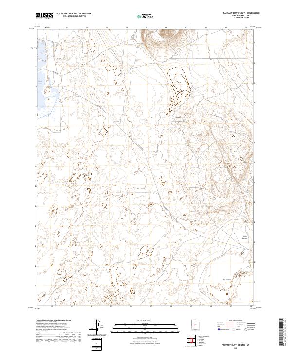 Pahvant Butte South topographic map thumbnail