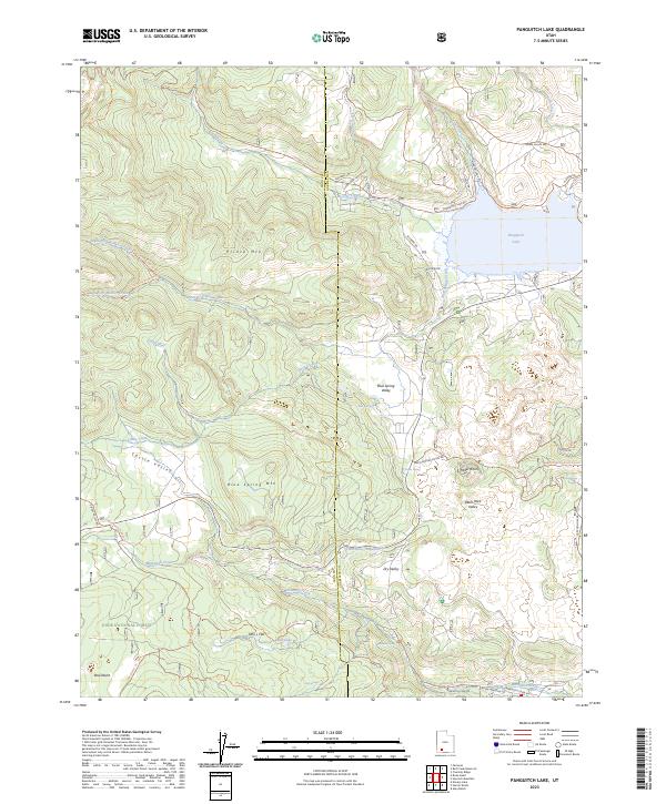 Panguitch Lake topographic map thumbnail
