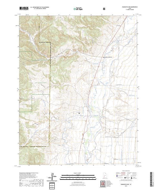 Panguitch NW 2023 topographic map thumbnail