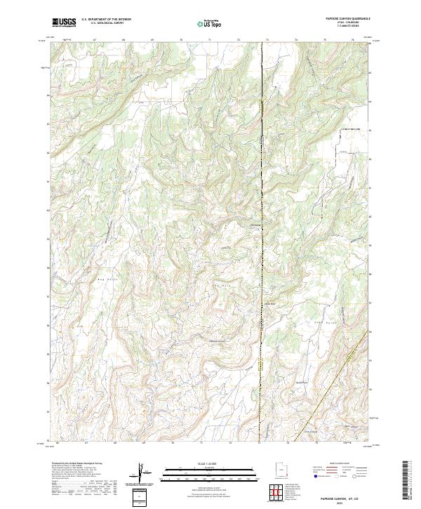 Papoose Canyon 2023 topographic map thumbnail