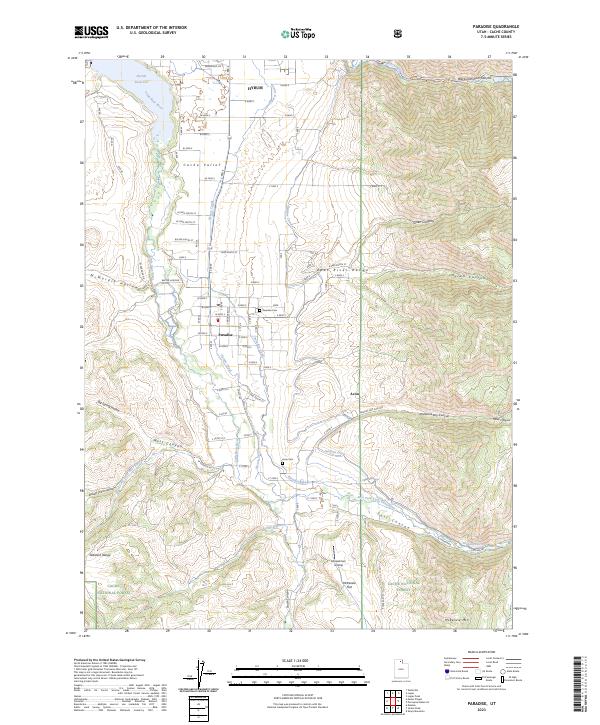 Paradise 2023 topographic map thumbnail