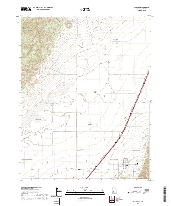 Paragonah topographic map thumbnail