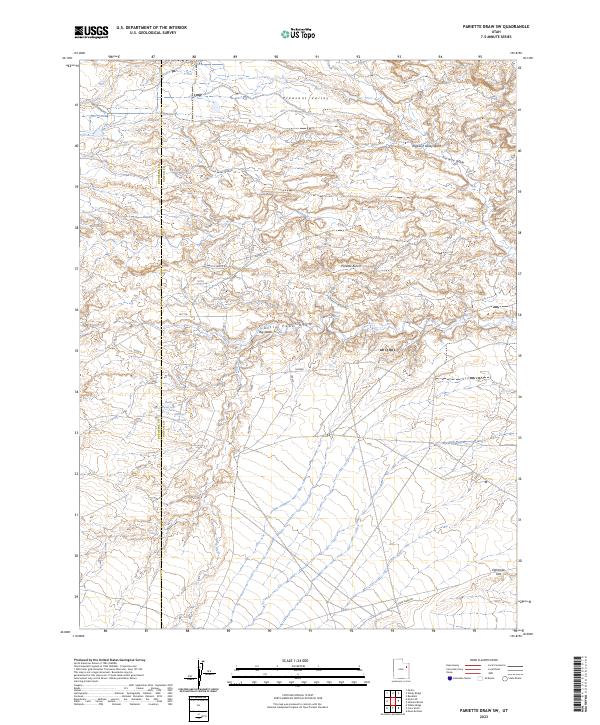 Pariette Draw SW topographic map thumbnail