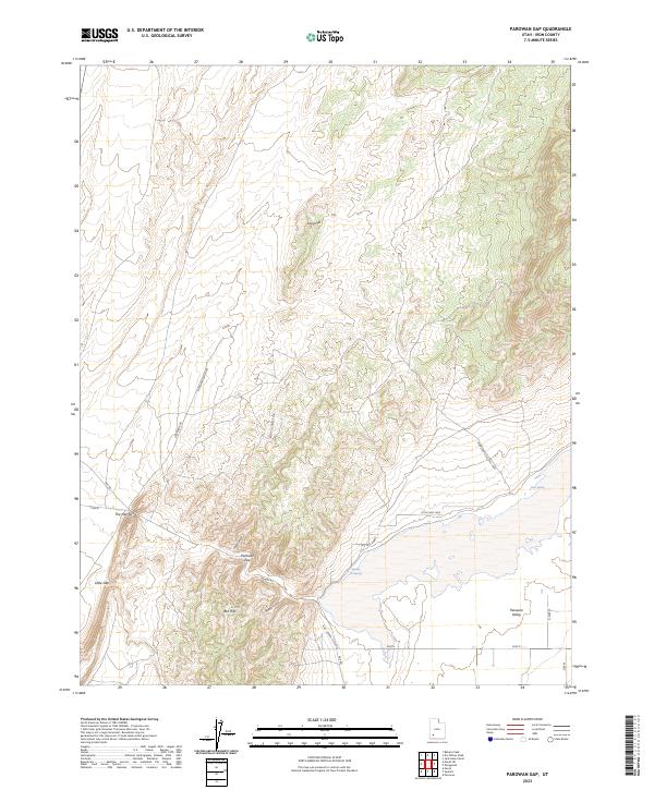Parowan Gap topographic map thumbnail