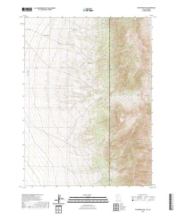 Patterson Pass topographic map thumbnail