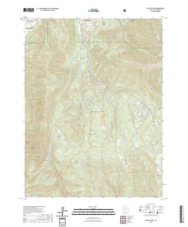 Payson Lakes topographic map thumbnail