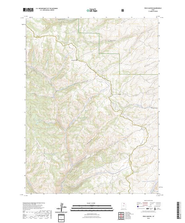Peck Canyon topographic map thumbnail
