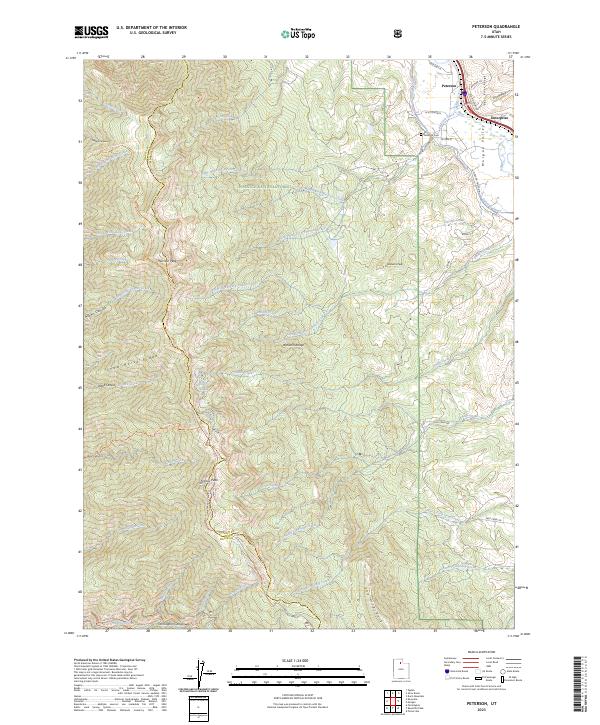 Peterson topographic map thumbnail