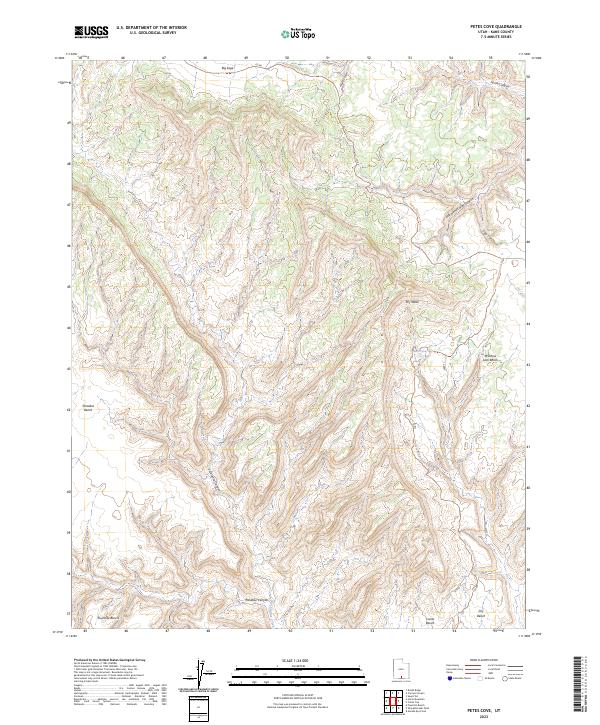 Petes Cove topographic map thumbnail