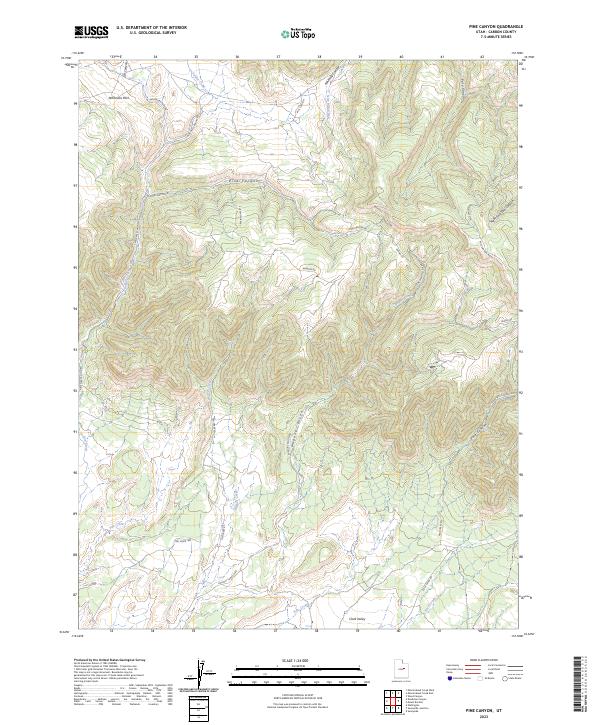 Pine Canyon topographic map thumbnail