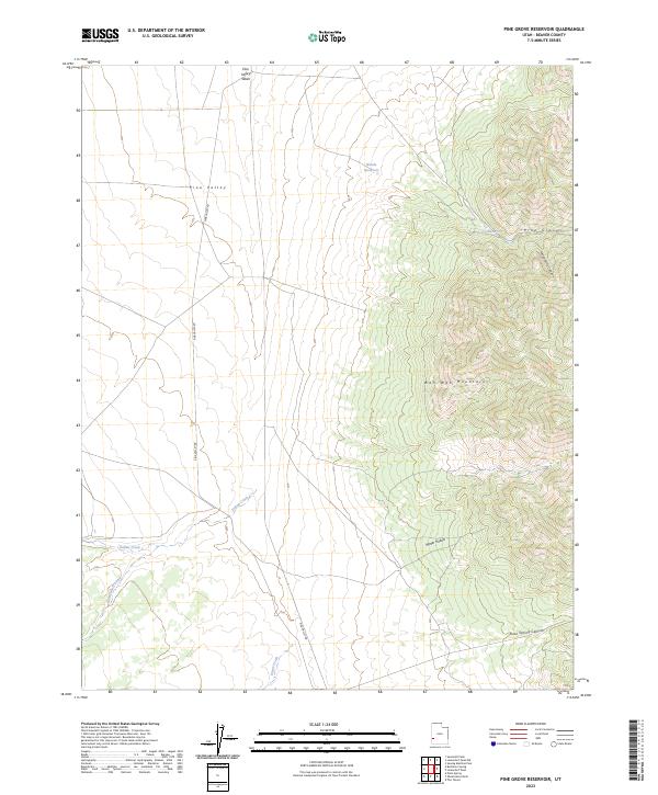 Pine Grove Reservoir topographic map thumbnail