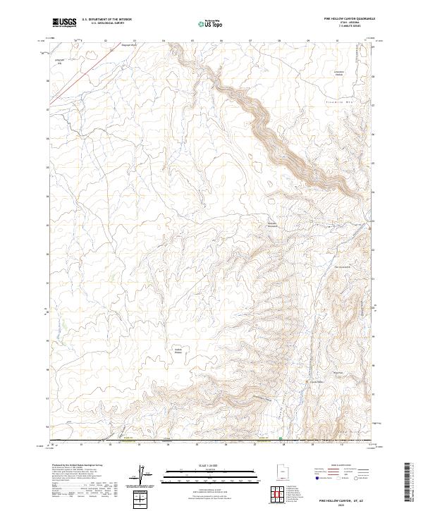 Pine Hollow Canyon topographic map thumbnail