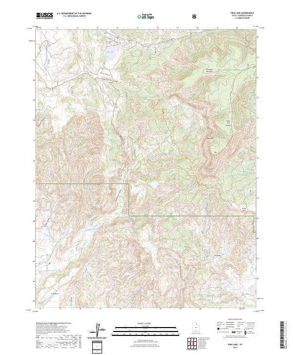 Pine Lake topographic map thumbnail