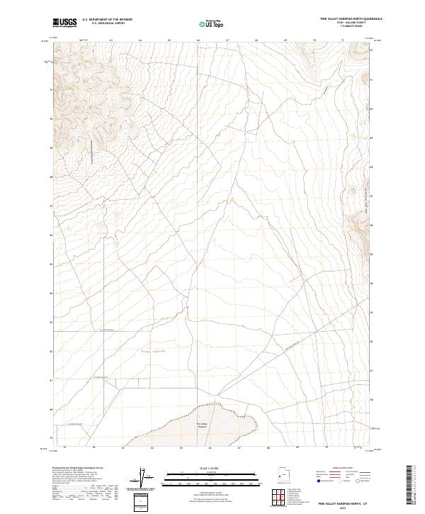 Pine Valley Hardpan North 2023 topographic map thumbnail
