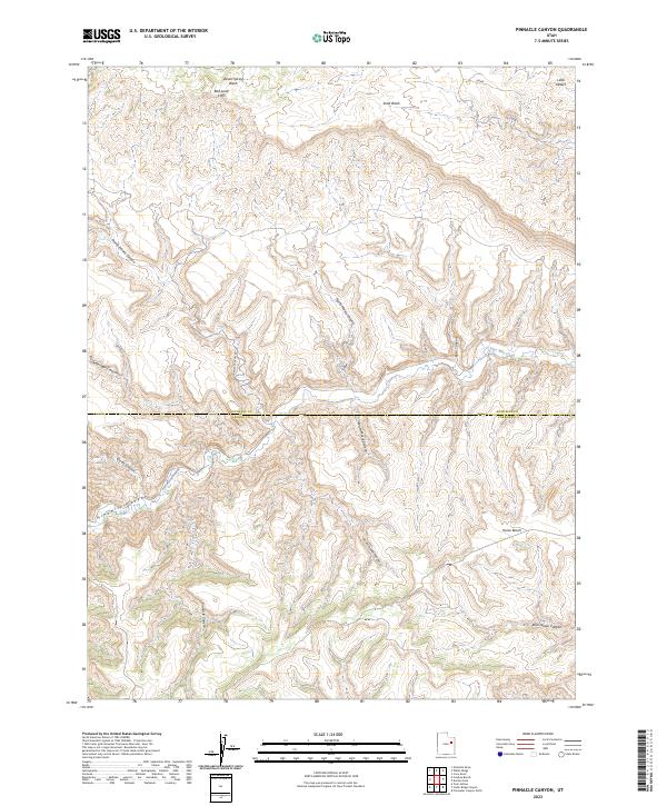 Pinnacle Canyon topographic map thumbnail
